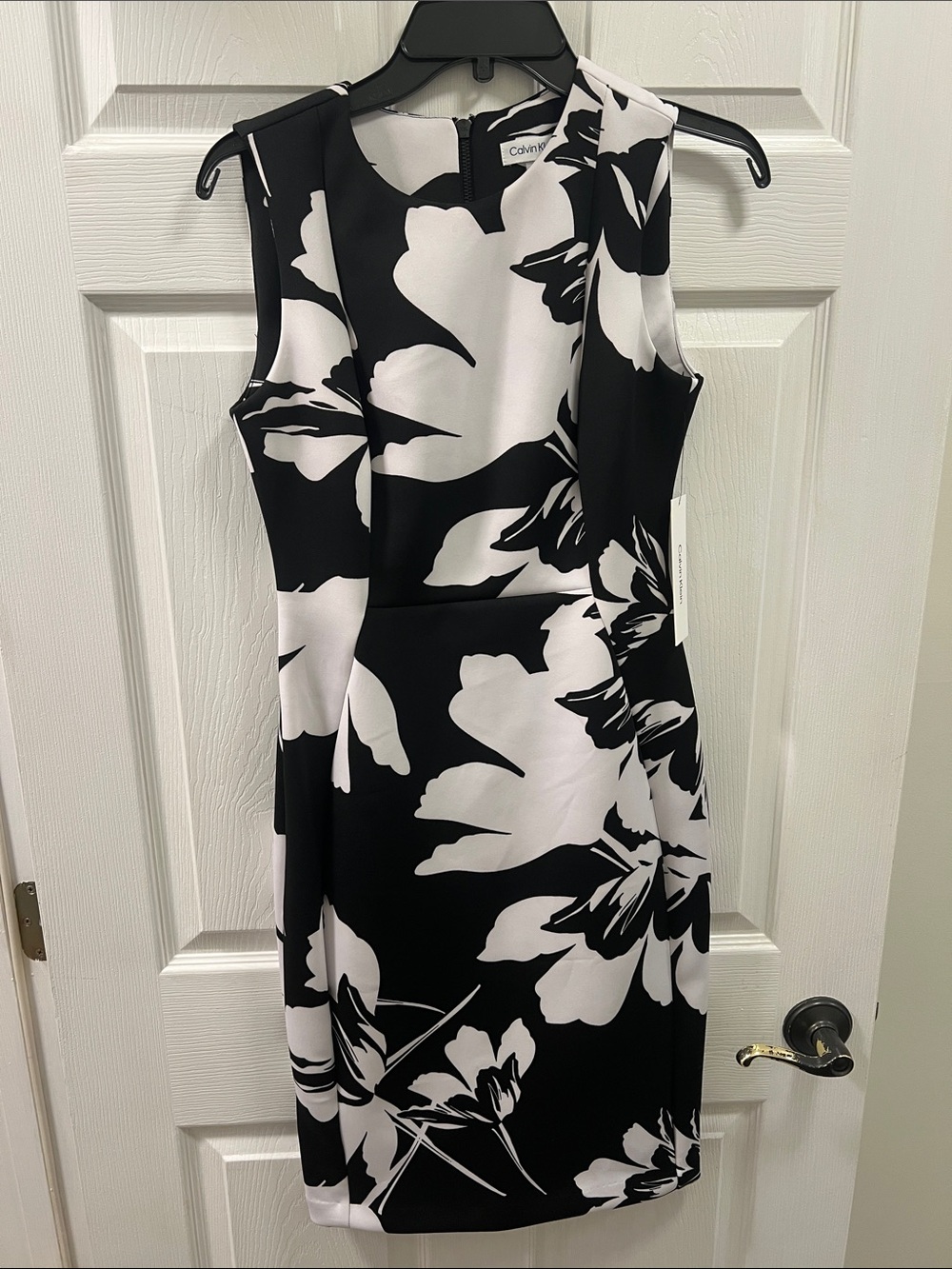 Calvin Klein scuba stretchy summer midi dress floral 6
